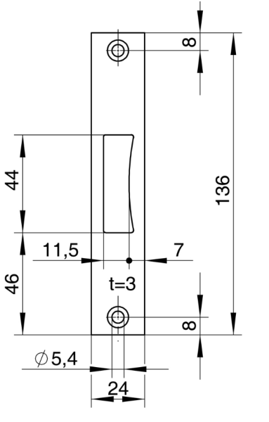 Flachschließblech Nr. 9503